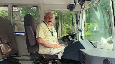 Longtime NHSD school bus driver Bob Klinefelter
