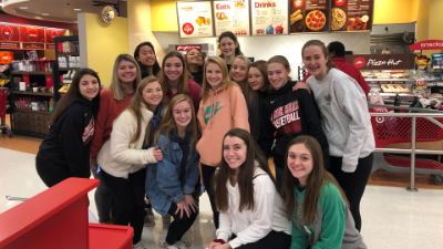 NHHS Girls Basketball team shopping at Target