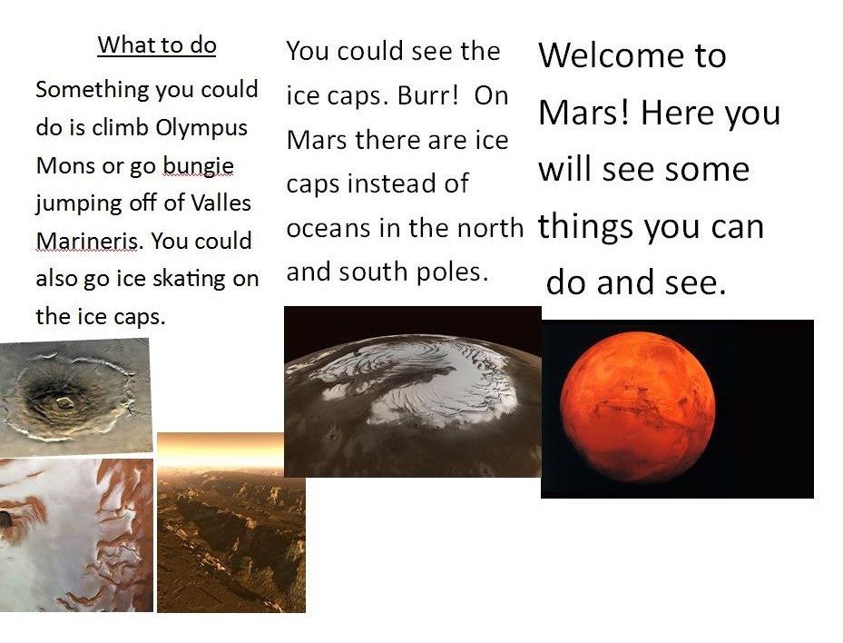 Travel brochures to other planets!