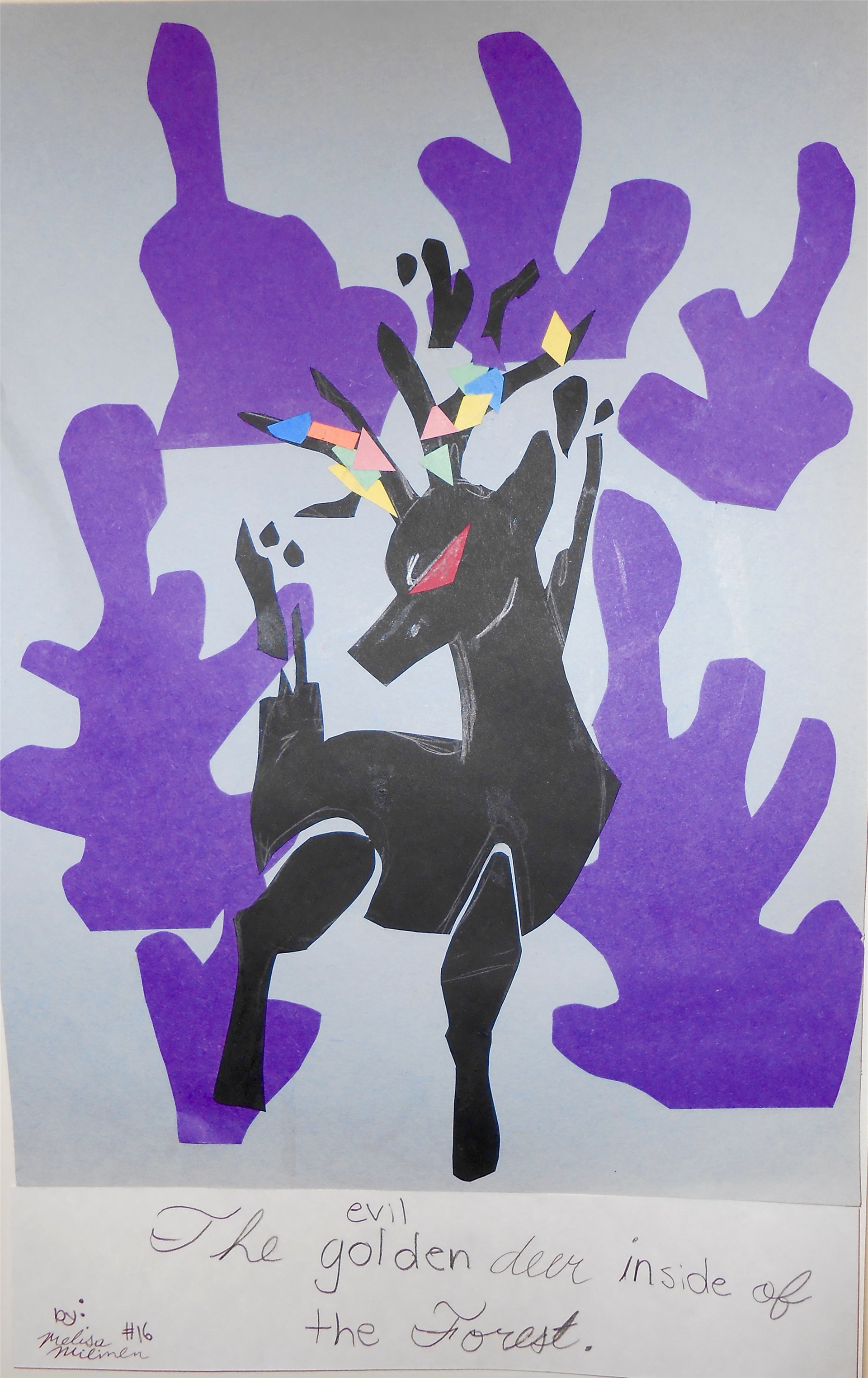 Illustrating Ramayana in the style of Matisse cut-outs.