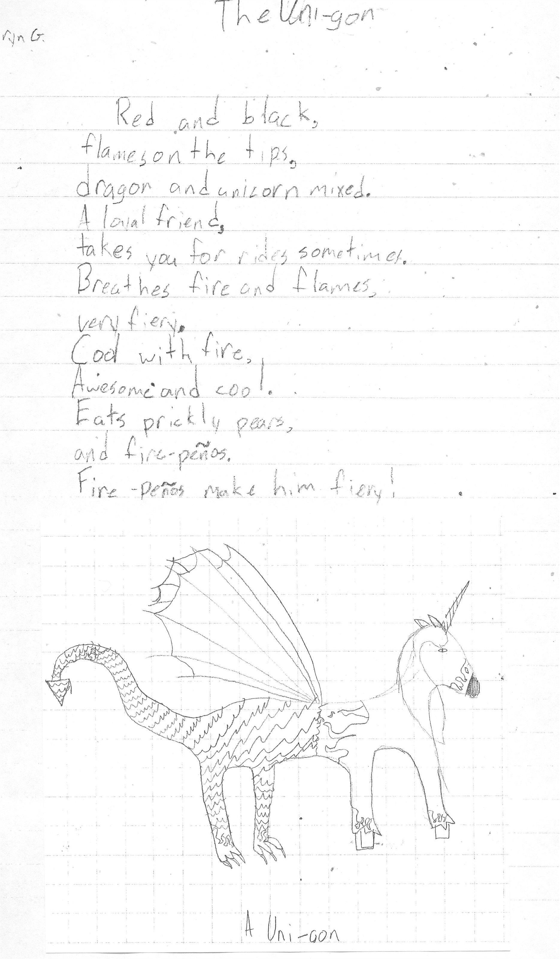 Poems about and illustrations of imaginary animals.