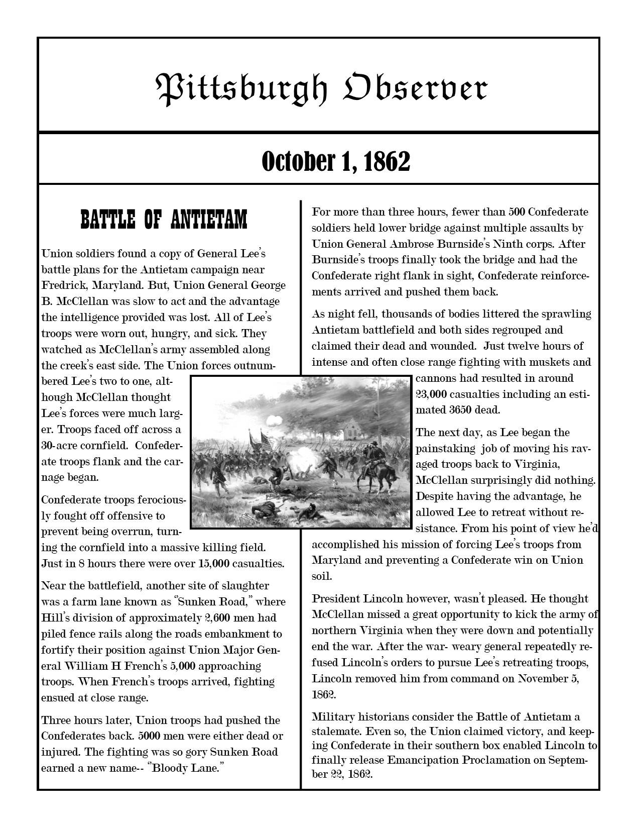 Civil War Newspaper