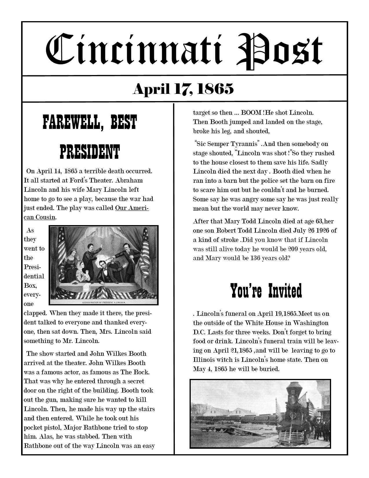 Civil War Newspaper