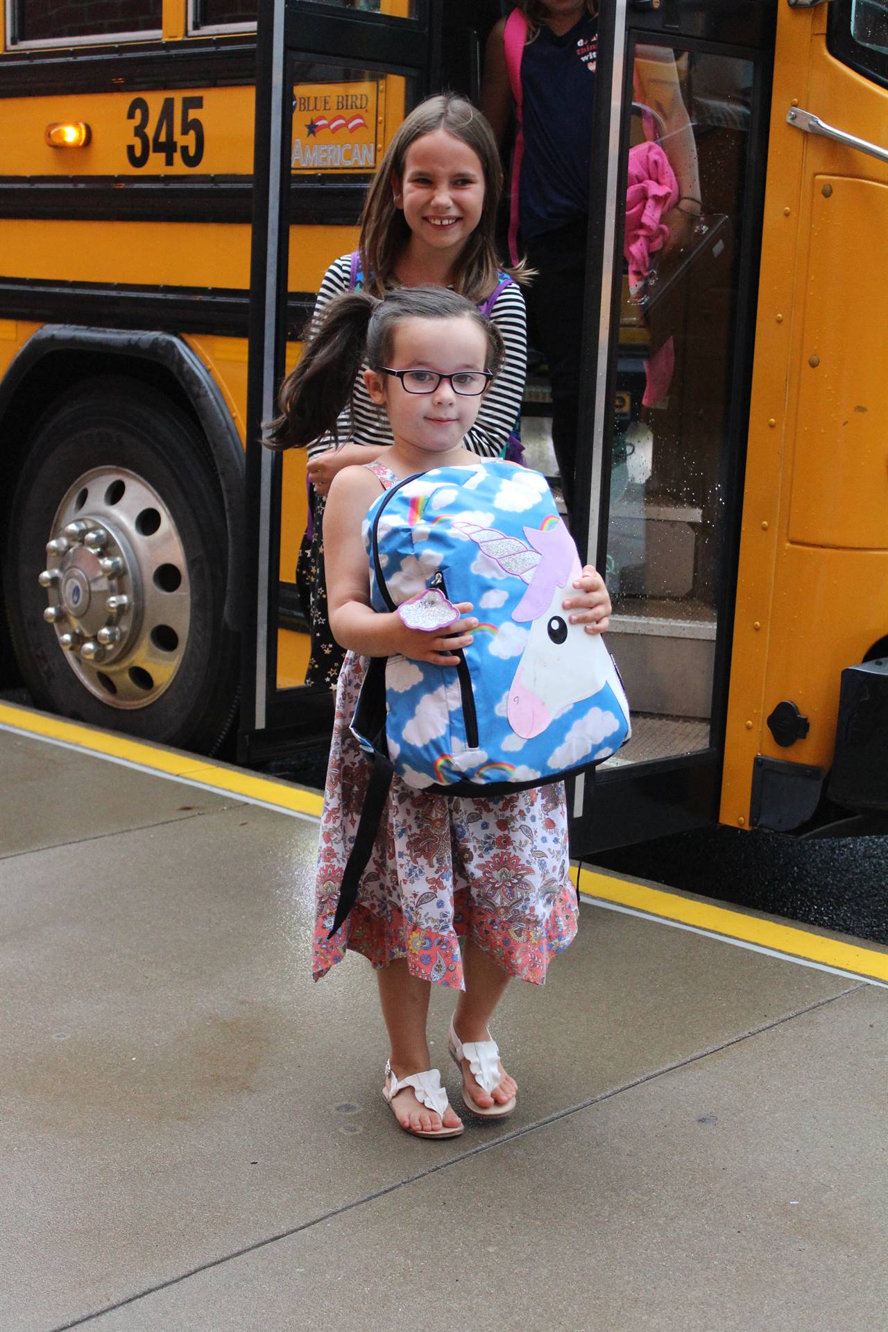 Students During First Day at Highcliff Elementary