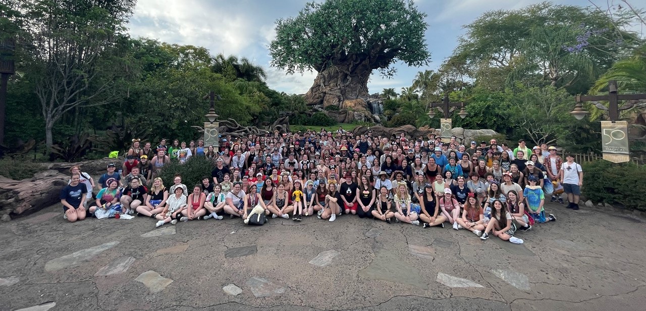 North Hills band, orchestra and choir students in the Magic Kingdom